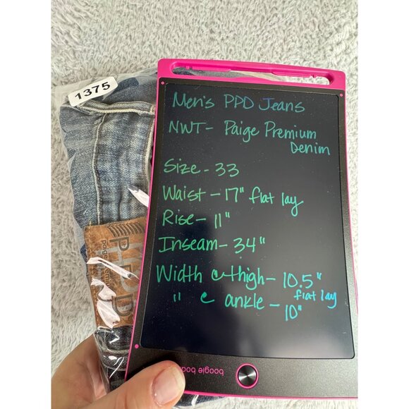 PPD Paige Premium Denim Bronson Loose Fit Mens Jeans 33x34 Imported Fabric NWT - Picture 15 of 16